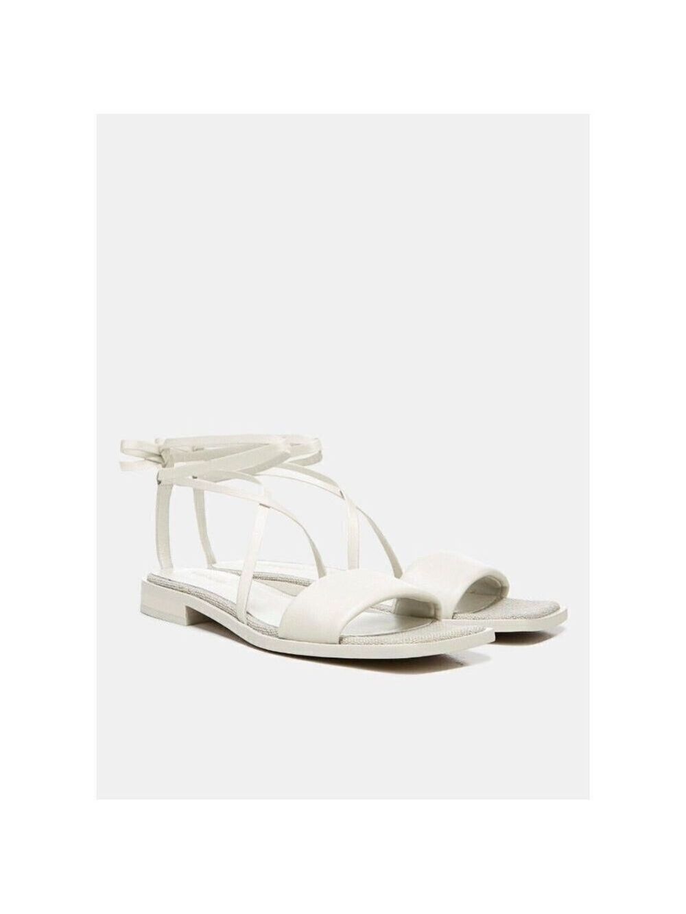 VINCE Women's Ivory "Layla" sandals leather ankle wrap